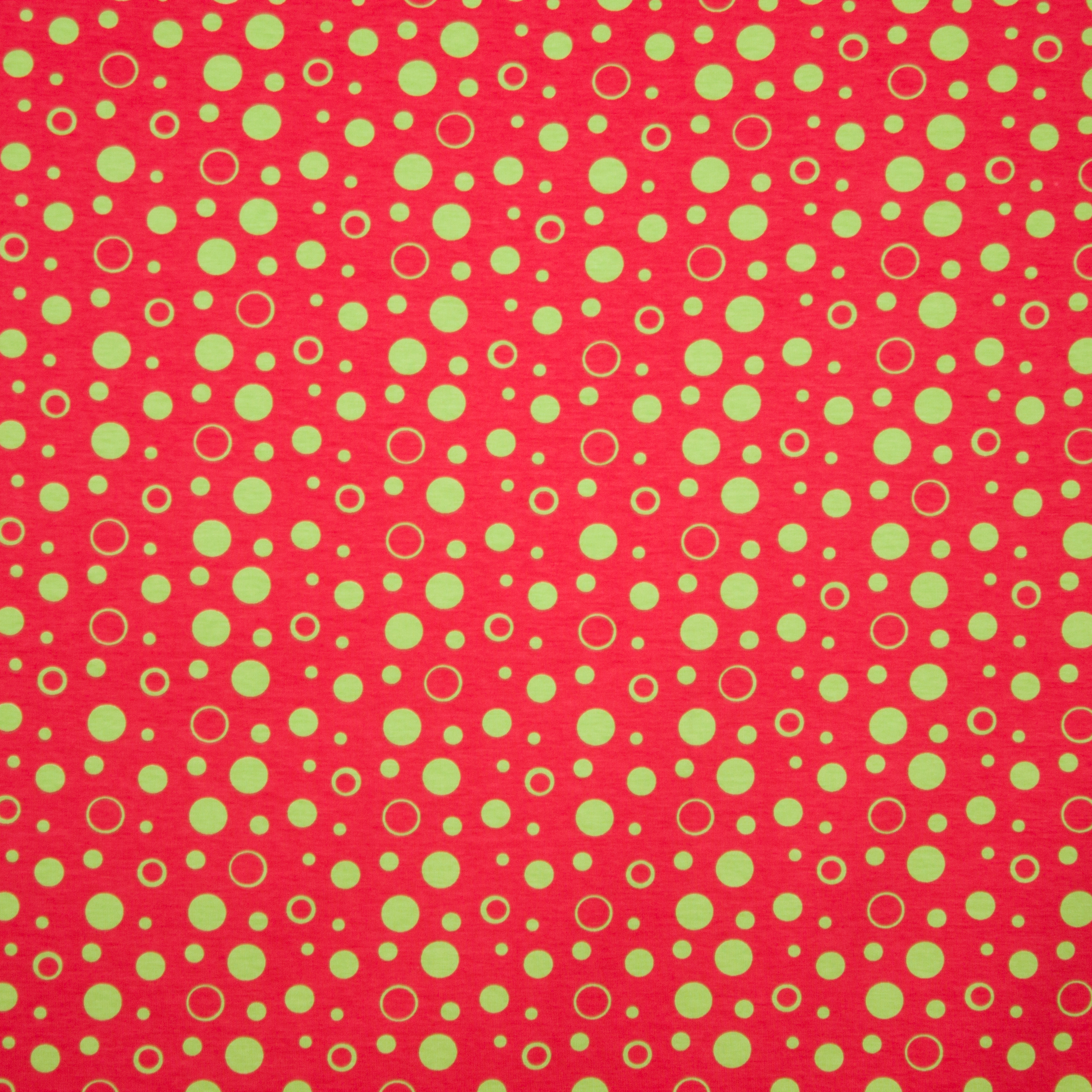 katoen tricot met bolletjes